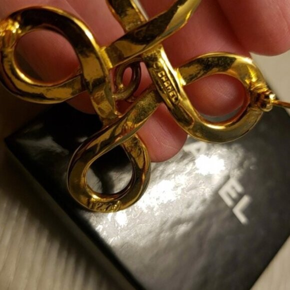 Chanel Vintage Brooch Interlocking CCs cross clover - Picture 13 of 15